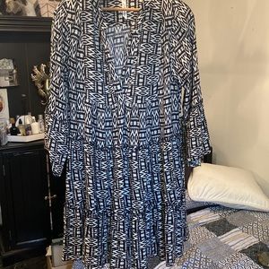 Cream/ Black fun dress